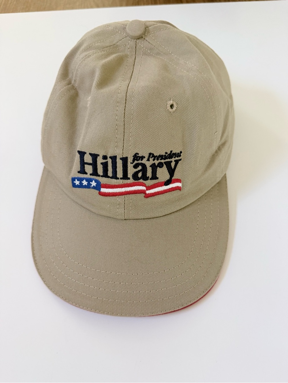 Hillary For President Embroidered Khaki Baseball Cap